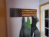 American Flag Coat / Hat Rack Rustic, Wood American Flag, Pallet American Flag, Wood Flag, Wooden Flag, Wood Sign, Wood Art, Wood Working