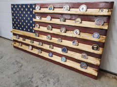 Rustic Challenge Coin Holder Flag, Wood American Flag, Pallet American Flag, Wood Flag, Wooden Flag, Wood Sign, Wood Art, Wood Working