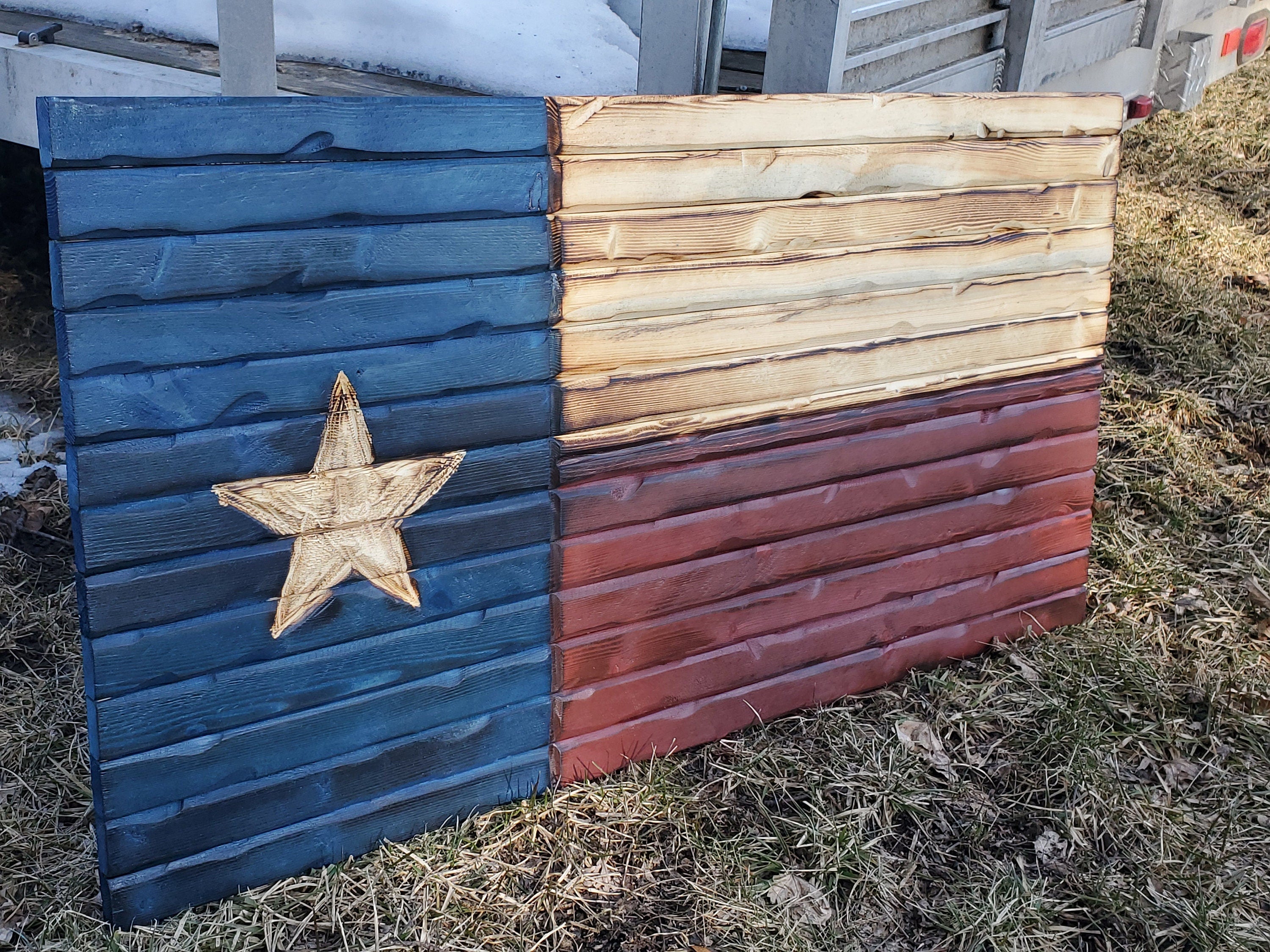 Texas State Hand Carved Wooden Flag, Rustic Flag, Wood American Flag, Pallet American Flag, Wood Flag, Wooden Flag, Wood Sign, Wood Art