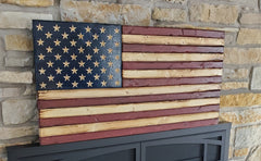 LARGE (19.5"x38"), Rustic Flag, Wood American Flag, Pallet American Flag, Wood Flag, Wooden Flag, Wood Sign, Wood Art, Wood Working
