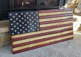 LARGE (19.5"x38"), Rustic Flag, Wood American Flag, Pallet American Flag, Wood Flag, Wooden Flag, Wood Sign, Wood Art, Wood Working