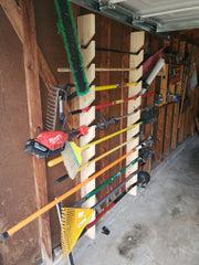 MORE SLOTS* Yard tool Rack , Garden Tool Rack, Shed, gardening, tool, shed organizer, garden organizer, Tool storage, garden shed