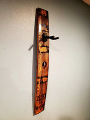 Bung Whiskey Barrel Stave Vertical guitar Holder, Whiskey Barrel Stave Guitar Wall Mount, Guitar Hanger, Guitar Rack, Rustic Guitar Hanger