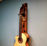 Bung Whiskey Barrel Stave Vertical guitar Holder, Whiskey Barrel Stave Guitar Wall Mount, Guitar Hanger, Guitar Rack, Rustic Guitar Hanger