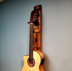 Bung Whiskey Barrel Stave Vertical guitar Holder, Whiskey Barrel Stave Guitar Wall Mount, Guitar Hanger, Guitar Rack, Rustic Guitar Hanger