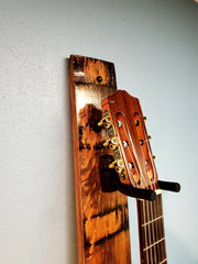 Bung Whiskey Barrel Stave Vertical guitar Holder, Whiskey Barrel Stave Guitar Wall Mount, Guitar Hanger, Guitar Rack, Rustic Guitar Hanger