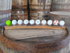 Golf Ball Display, Bourbon stave display, Whiskey Golf ball holder, Bourbon barrel golf display, Golf balls stave, golf ball holder