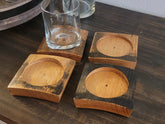 Whiskey Barrel Coasters, Bourbon Gift for Him, Wood Coaster Set, Whiskey Gifts, Bourbon barrel gifts, Reclaimed Gift