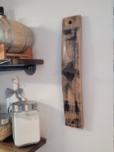 Rustic Whiskey Stave Bottle Opener, Bourbon, rec room gifts Whiskey barrel