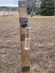Whiskey Barrel stave rain gauge, reclaimed barrel wood, whiskey barrel, garden