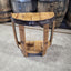 FREE SHIPPING! Whiskey Barrel End Table - Half Barrel Head End Table, Man Cave Decor, Barrel Bar, Father's Day, Gifts for Him