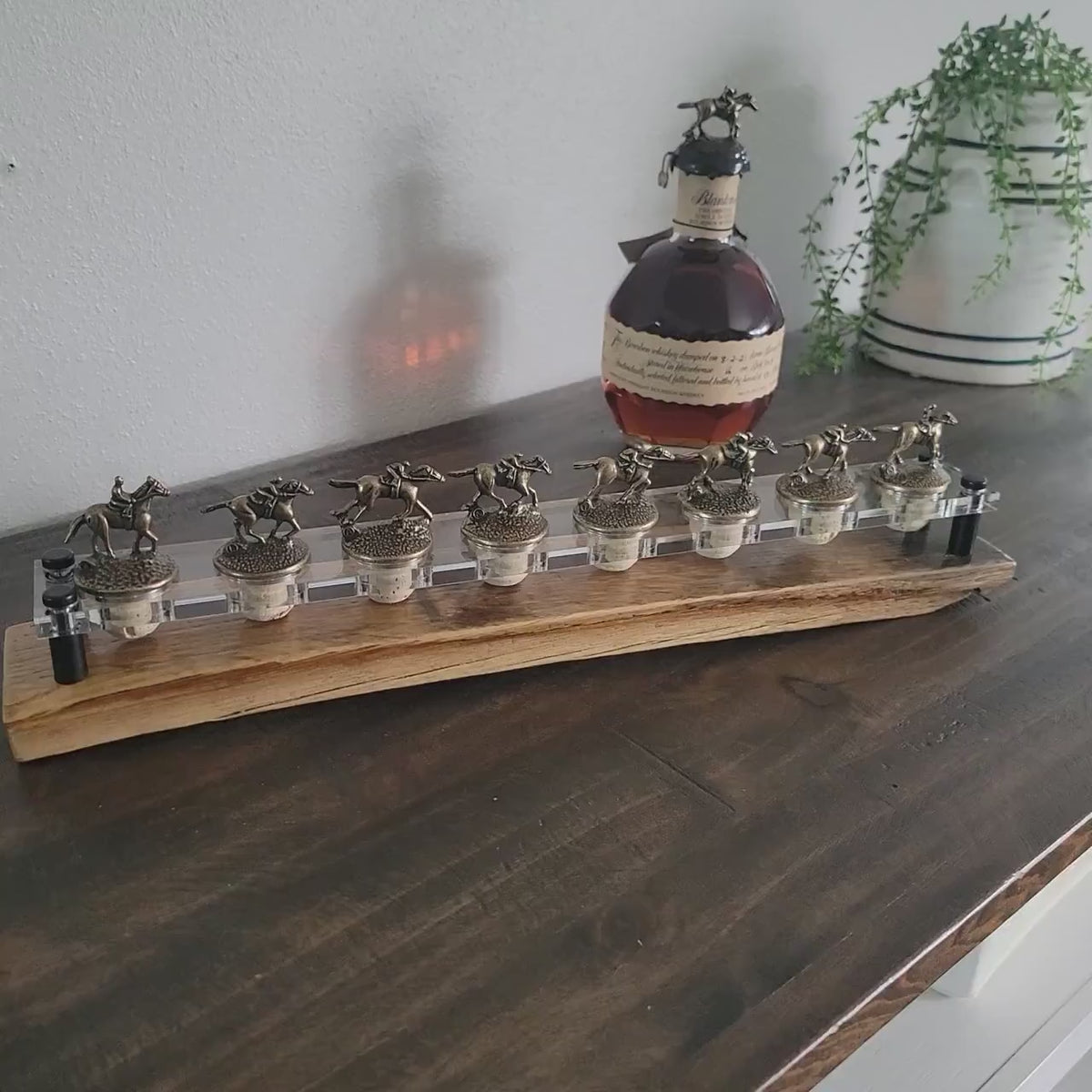 Premium** Straight a way! Blanton’s Bourbon Stopper Stave, Buffalo Trace, Whiskey Stave, Rustic, Handmade, Oak Barrel, Home Decor, Whiskey