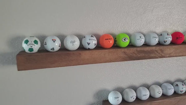 Rustic Golf Ball Display Wall Rack, Golf display, golf ball holder, ball holder, Golfers gift