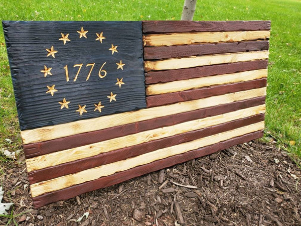 1776 American Flag Wooden,  Wood American Flag, Pallet American Flag, Wood Flag, Wooden Flag, Wood Sign, Wood Art, Wood Working