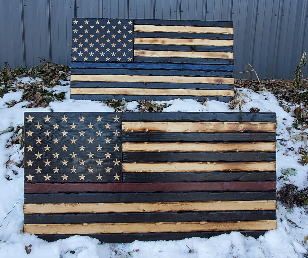 Thin Red Line Flag Rustic,  Wood American Flag, Pallet American Flag, Wood Flag, Wooden Flag, Wood Sign, Wood Art, Wood Working