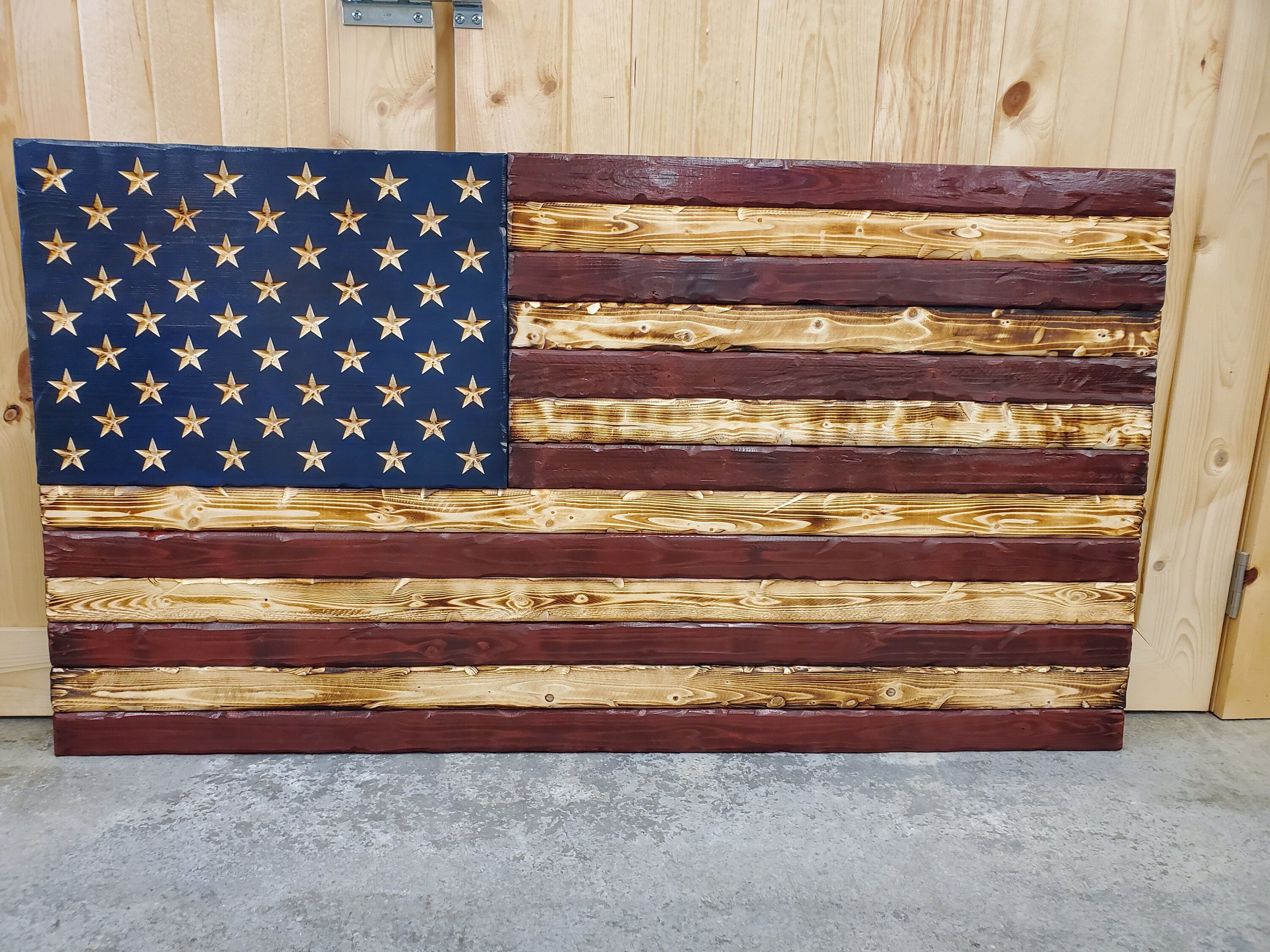 Large 5* Foot Rustic American Flag,  Wood American Flag, Pallet American Flag, Wood Flag, Wooden Flag, Wood Sign, Wood Art, Wood Working