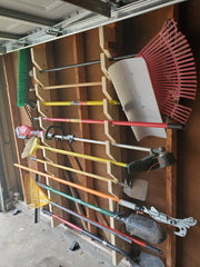 MORE SLOTS* Yard tool Rack , Garden Tool Rack, Shed, gardening, tool, shed organizer, garden organizer, Tool storage, garden shed