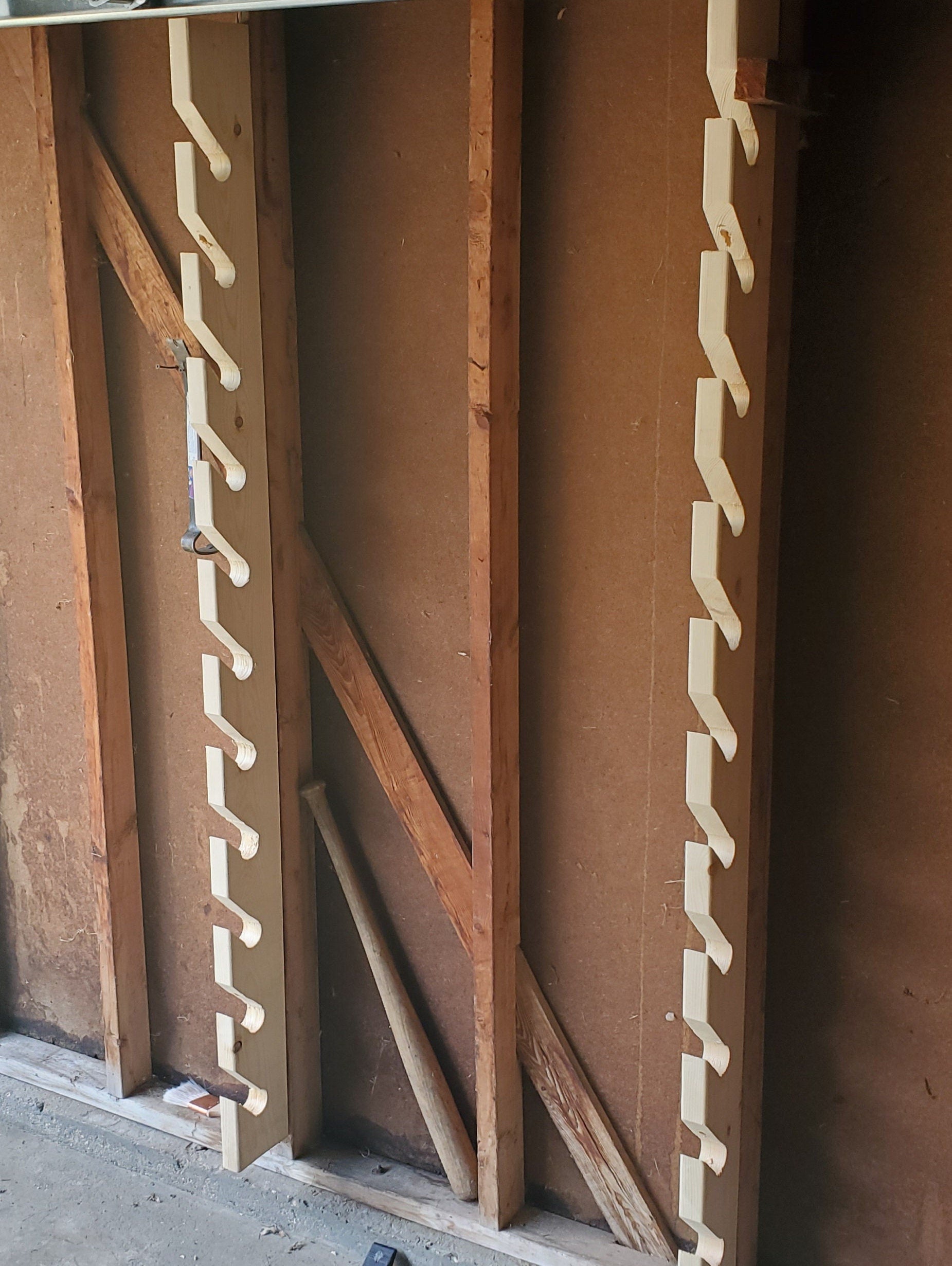 MORE SLOTS* Yard tool Rack , Garden Tool Rack, Shed, gardening, tool, shed organizer, garden organizer, Tool storage, garden shed