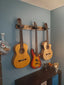 Whiskey Barrel Stave 3 Guitar Holder, Whiskey Barrel Stave Guitar Wall Mount, Guitar Hanger, Guitar Rack, Rustic Guitar Hanger