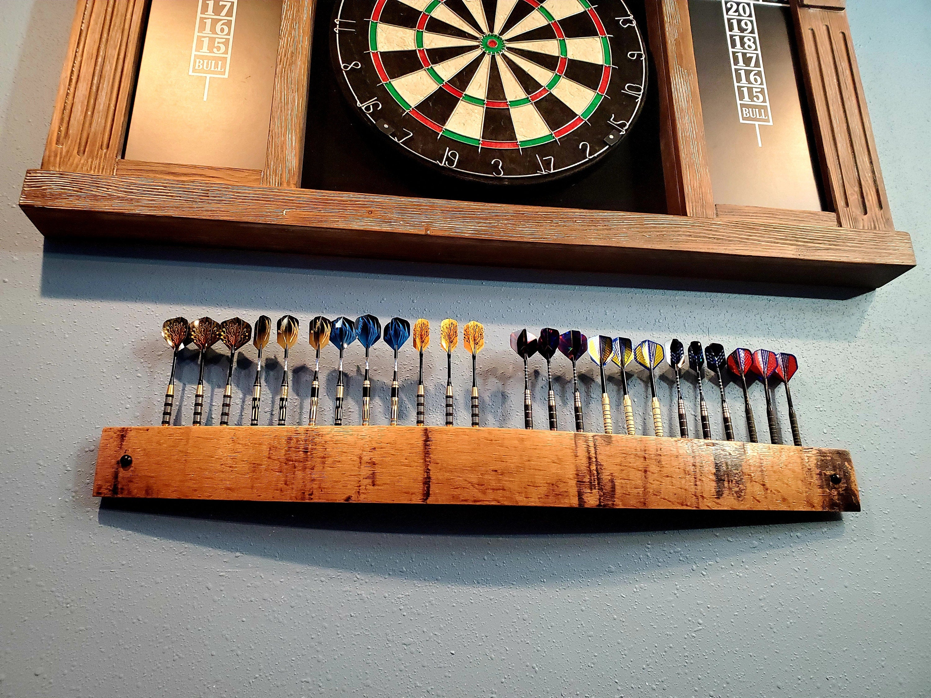 The Original Whiskey Stave Dart Holder Bourbon dartboard rec room gifts Whiskey barrel