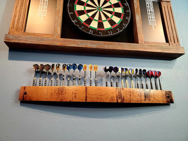The Original Whiskey Stave Dart Holder Bourbon dartboard rec room gifts Whiskey barrel