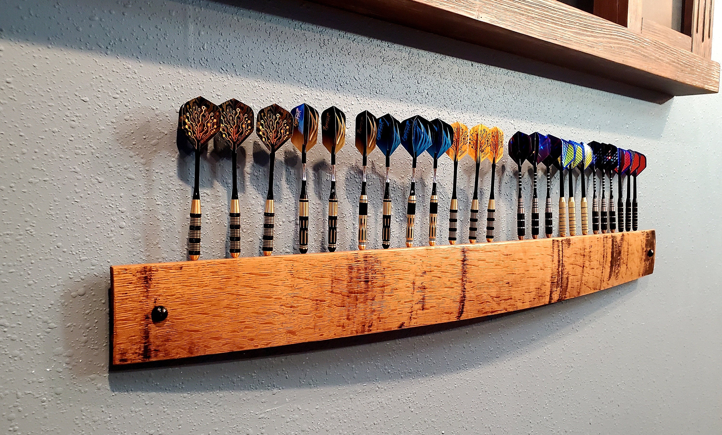 The Original Whiskey Stave Dart Holder Bourbon dartboard rec room gifts Whiskey barrel