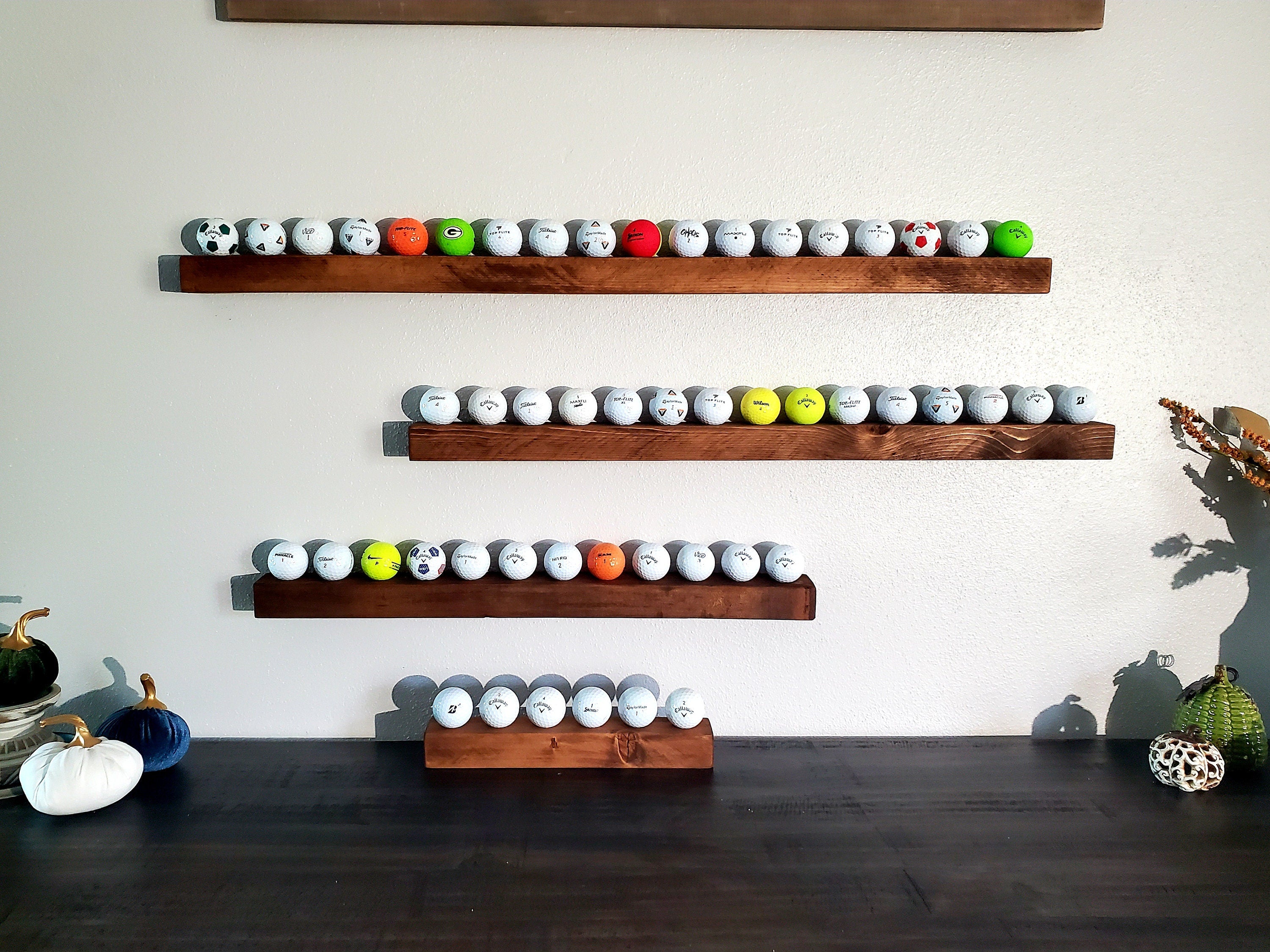 Rustic Golf Ball Display Wall Rack, Golf display, golf ball holder, ball holder, Golfers gift