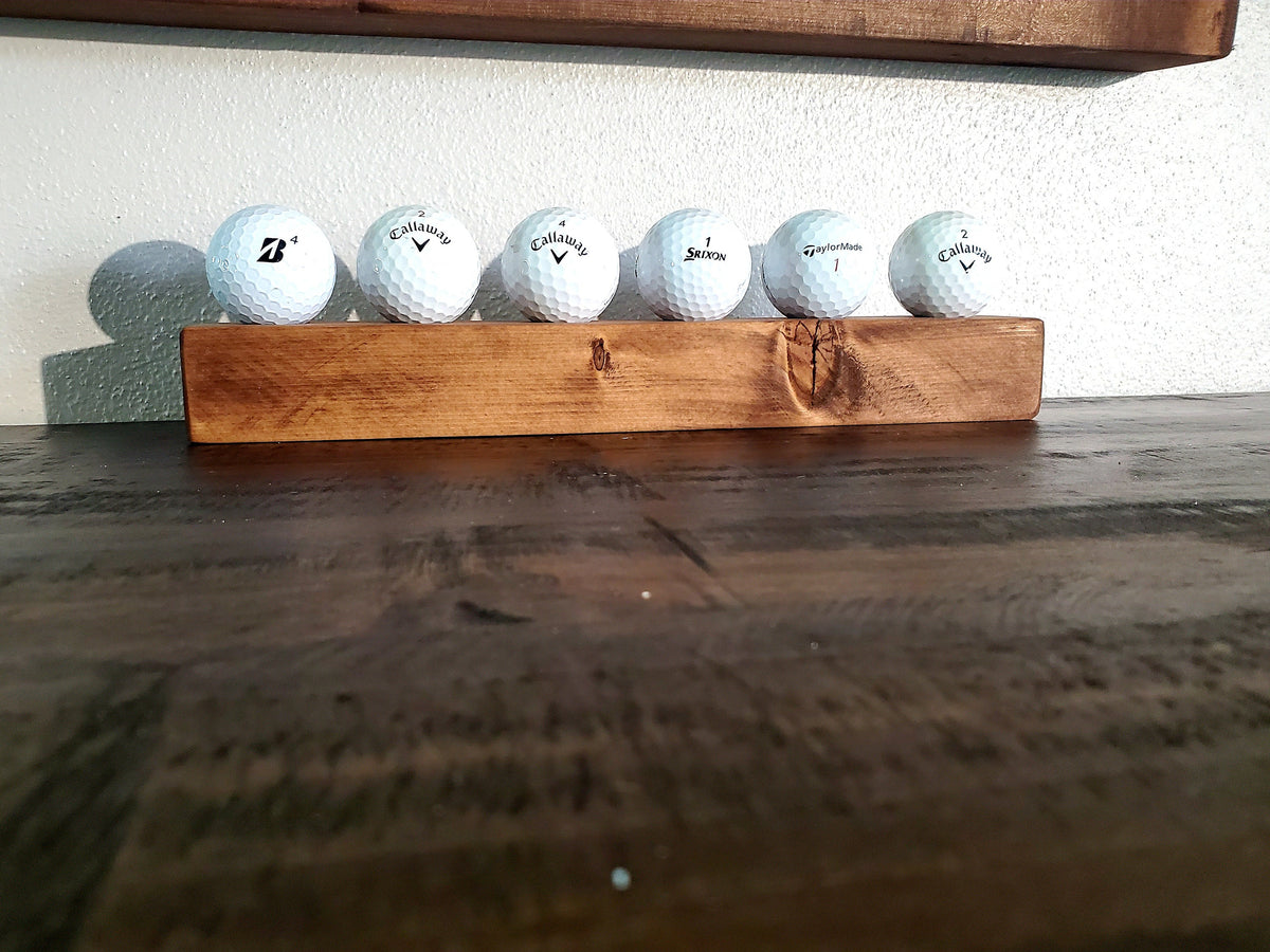 Rustic Golf Ball Display Wall Rack, Golf display, golf ball holder, ball holder, Golfers gift