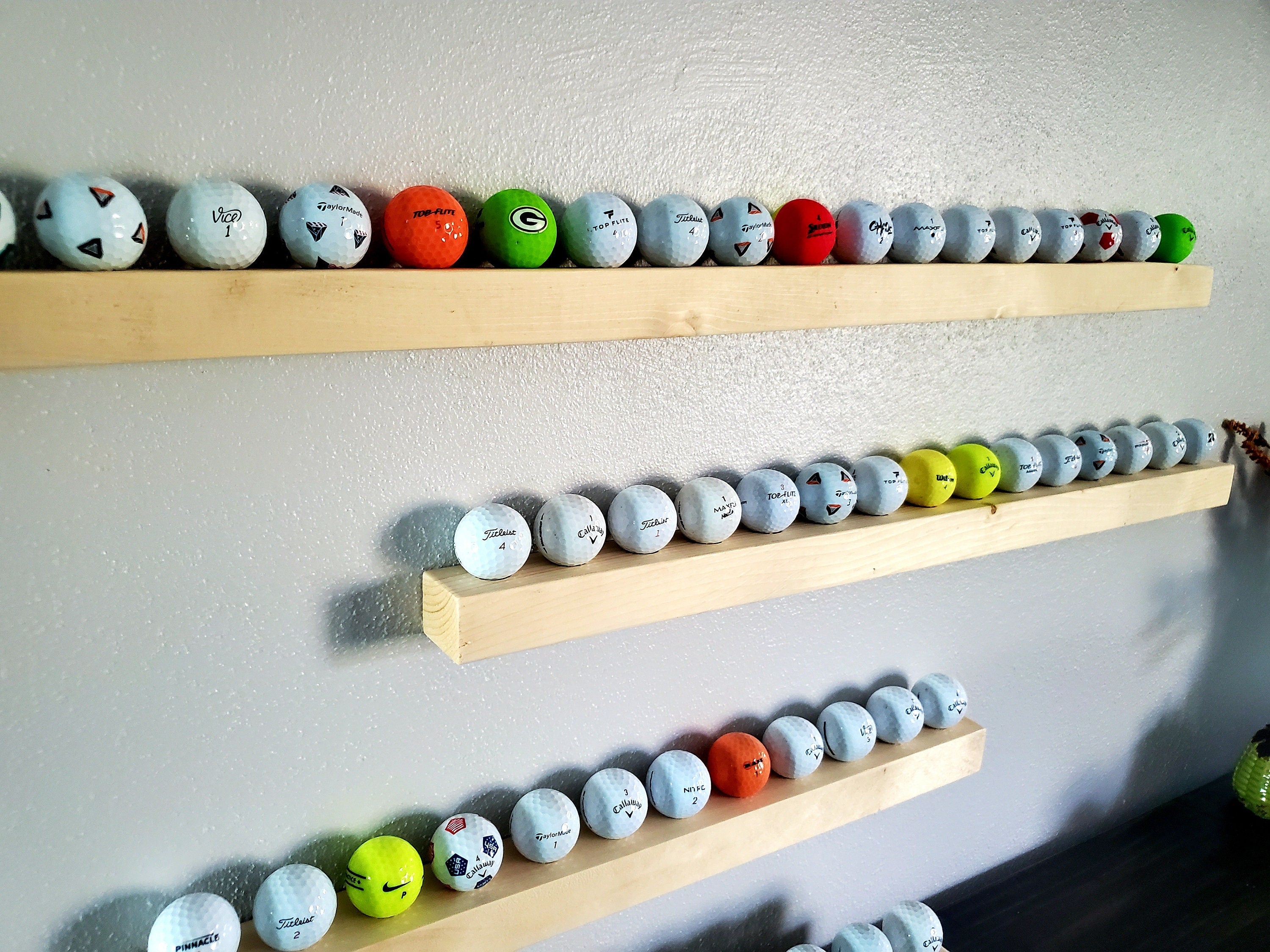 Rustic Golf Ball Display Wall Rack, Golf display, golf ball holder, ball holder, Golfers gift