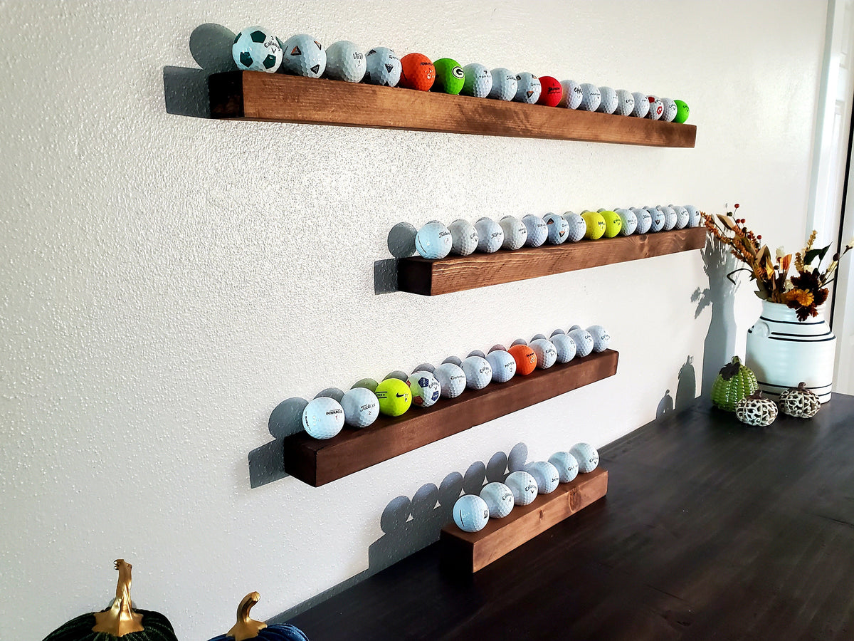 Rustic Golf Ball Display Wall Rack, Golf display, golf ball holder, ball holder, Golfers gift Main image