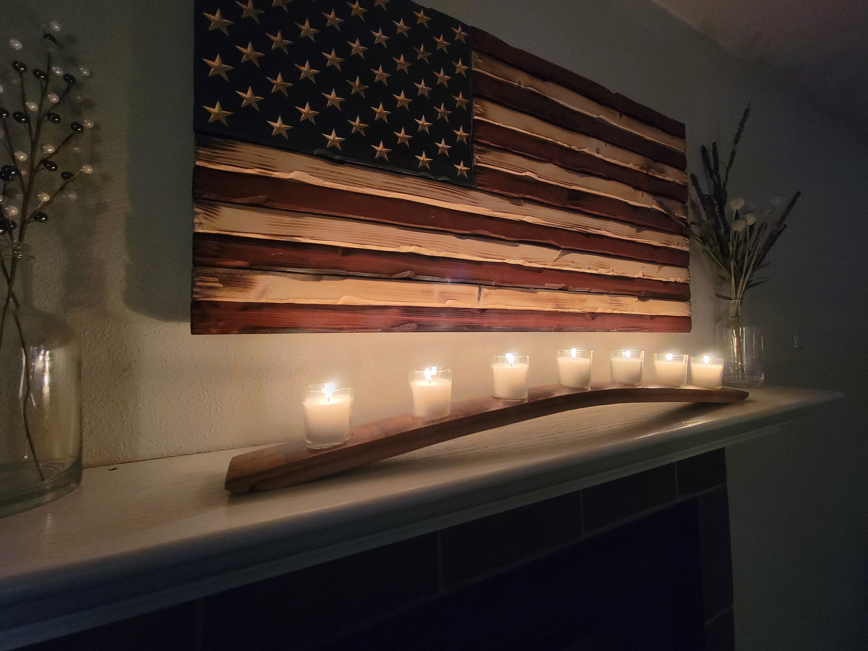 Candle holder stave, Whiskey barrel, Rustic, reclaimed, bourbon, gift, home decor