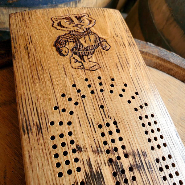 Bourbon Stave Cribbage Board, Man Cave Decor, Barrel Bar, Father's Day, Gifts for Him, Whiskey