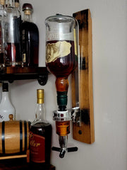 Bourbon Dispenser Stave, Liquor Dispenser, Wall Mount Liquor Dispenser, Man Cave Decor, Barrel Bar, Father's Day, Gifts for Him