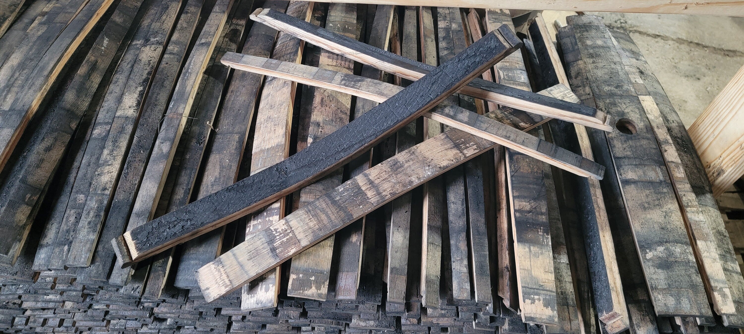 SET OF 10 Authentic Whiskey Barrel Staves, Bourbon Barrel Staves, Barrel Parts, Kentucky Tennessee Barrel staves