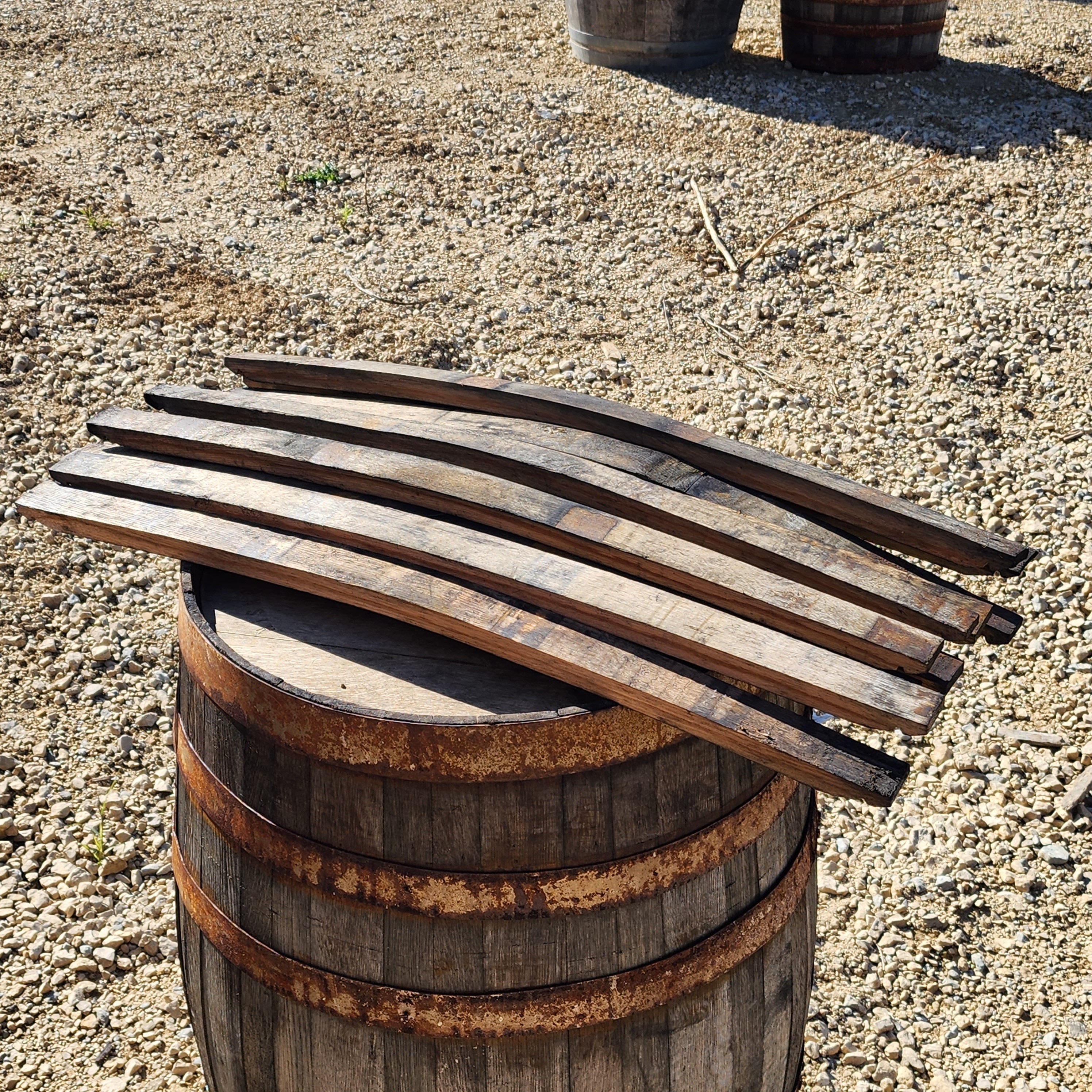 SET OF 10 Authentic Whiskey Barrel Staves, Bourbon Barrel Staves, Barrel Parts, Kentucky Tennessee Barrel staves