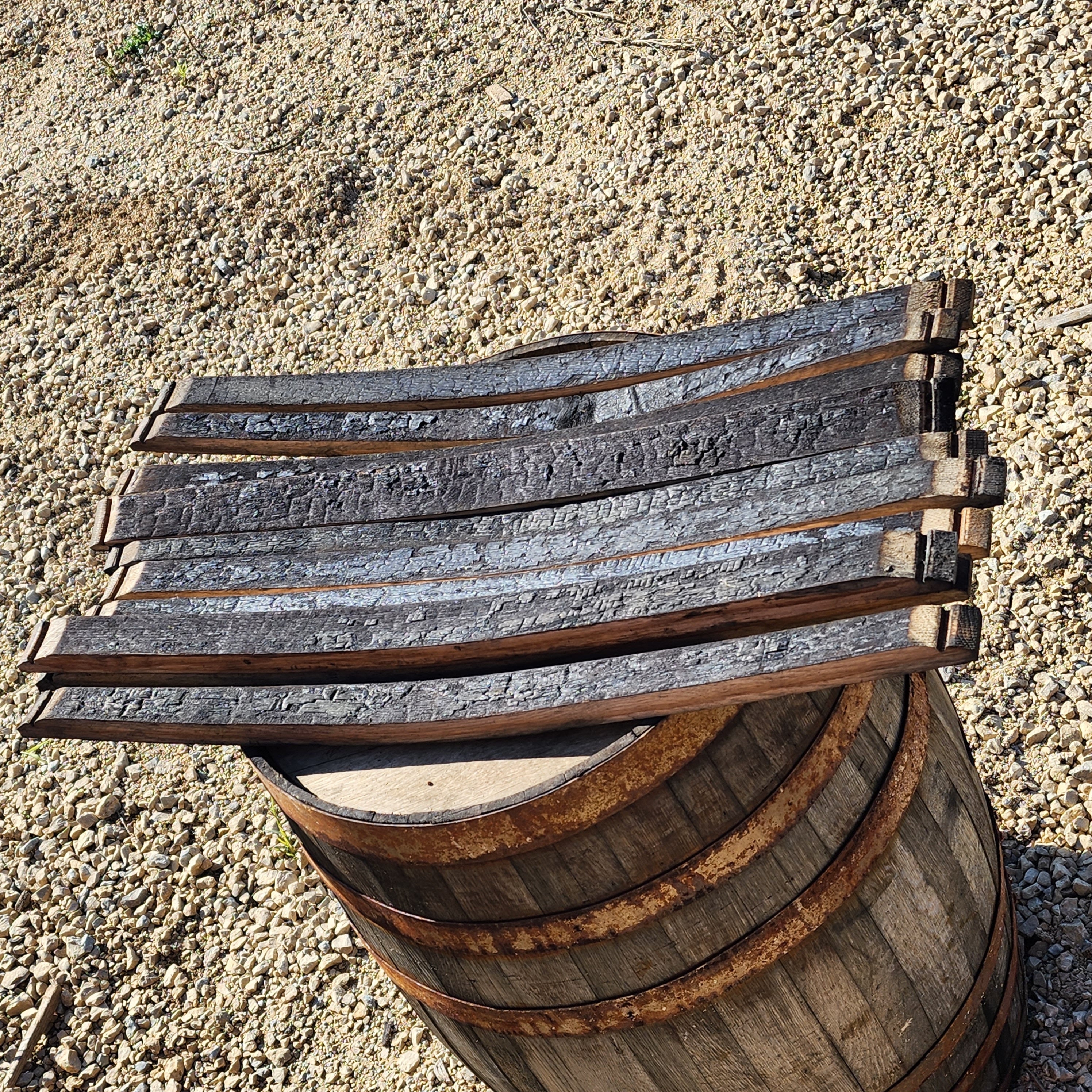 SET OF 10 Authentic Whiskey Barrel Staves, Bourbon Barrel Staves, Barrel Parts, Kentucky Tennessee Barrel staves