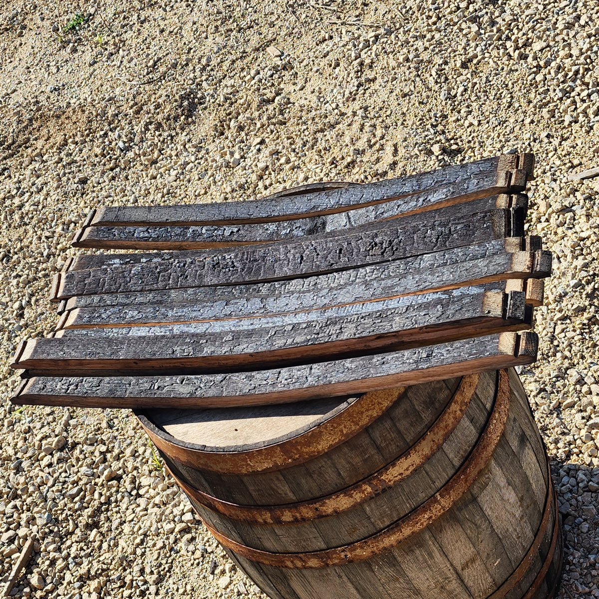 SET OF 10 Authentic Whiskey Barrel Staves, Bourbon Barrel Staves, Barrel Parts, Kentucky Tennessee Barrel staves