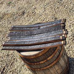 SET OF 10 Authentic Whiskey Barrel Staves, Bourbon Barrel Staves, Barrel Parts, Kentucky Tennessee Barrel staves